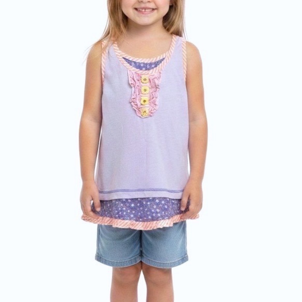MATILDA JANE The Adventure Begins‎ Bean Bag Toss Tunic Tank Top Girls 8 Lavender